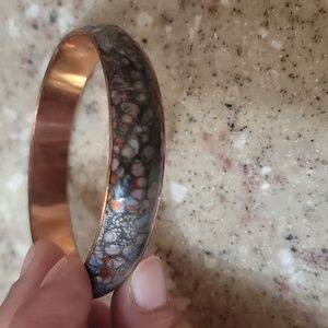 Beautiful Rose gold color bangles with acrylic